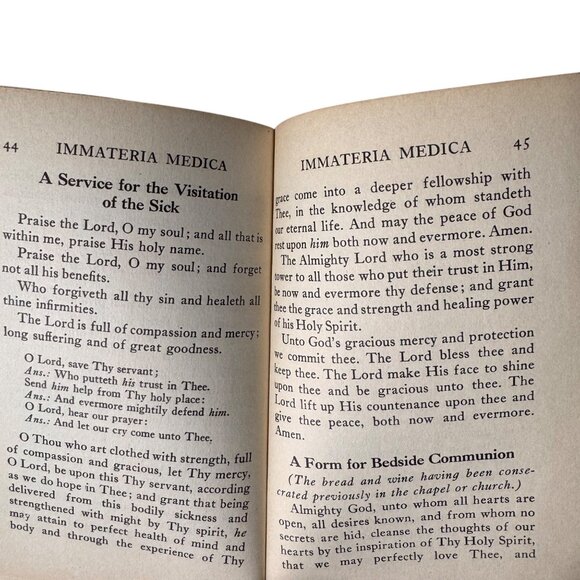 Immateria Medica Hardcover 1st Edition 1934 Rev Thomas C Marshall Chaplin Prayer - Picture 9 of 14
